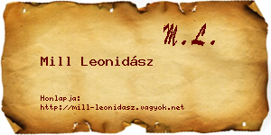 Mill Leonidász névjegykártya