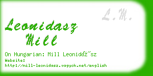leonidasz mill business card